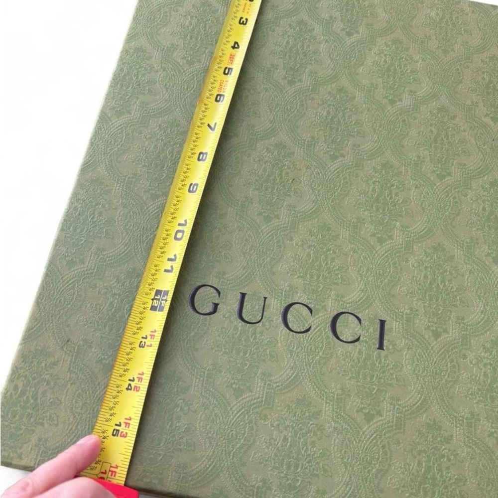 Gucci Green Patterned Emptybox With Pink Ribbon - image 3
